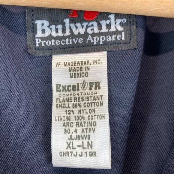 Bulwark FR canvas chore coat XL bomber style zip & snap heavy welding workwear - Picture 2 of 11